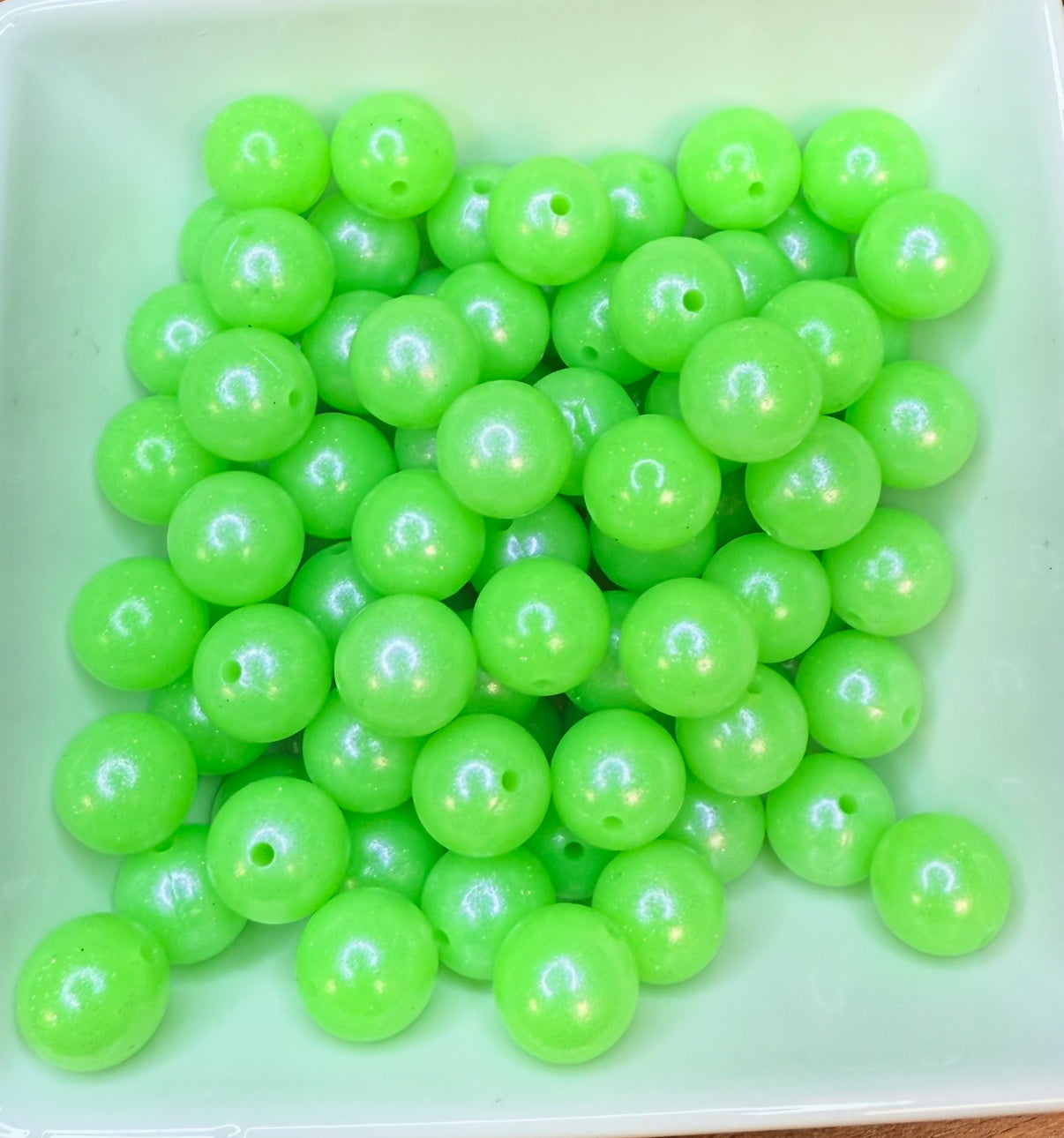 15mm Opal Glitter Summer silicone beads