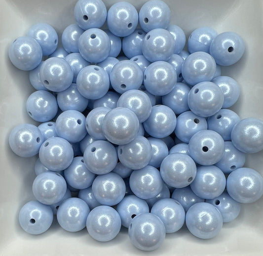 15mm Opal Pastel blue bead