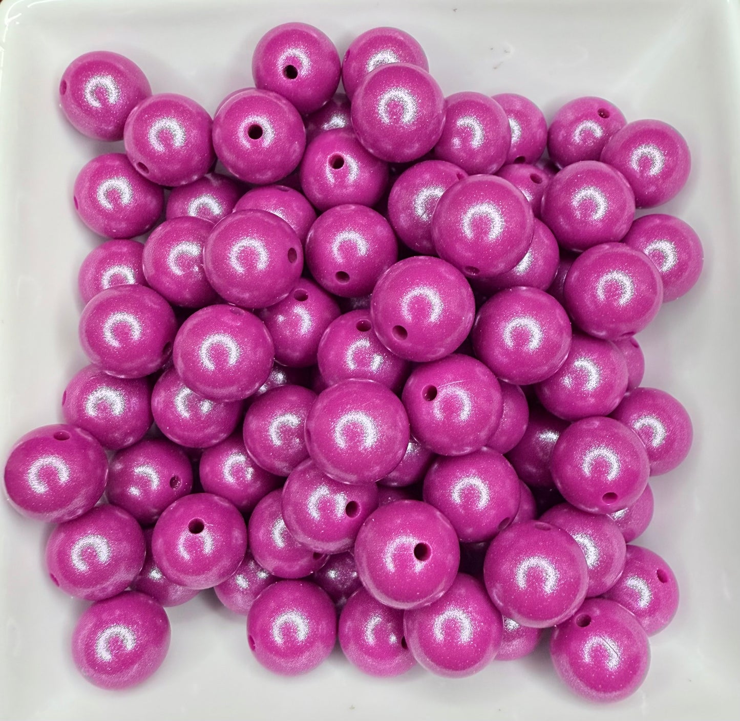 15mm Opal plum silicone beads