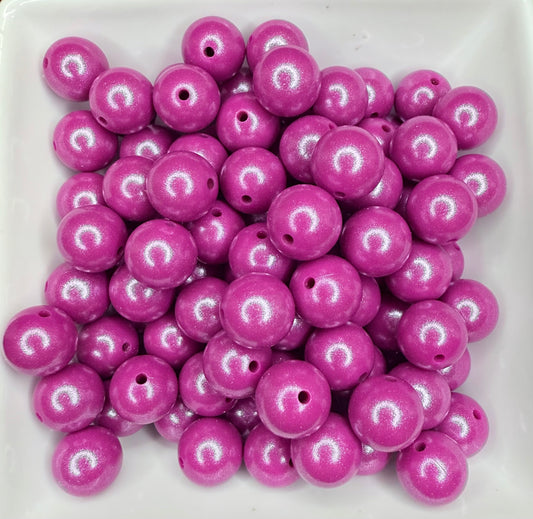 15mm Opal plum silicone beads