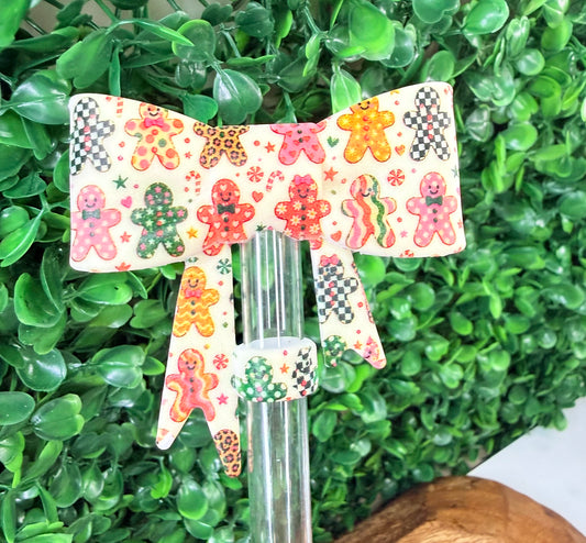 Gingerbread Lane strawtopper bow •Exclusive•