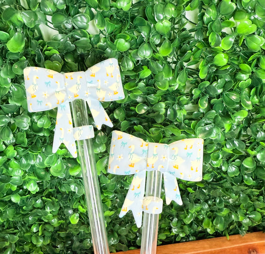 Bluebell Goose printed strawtopper bows EXCLUSIVE