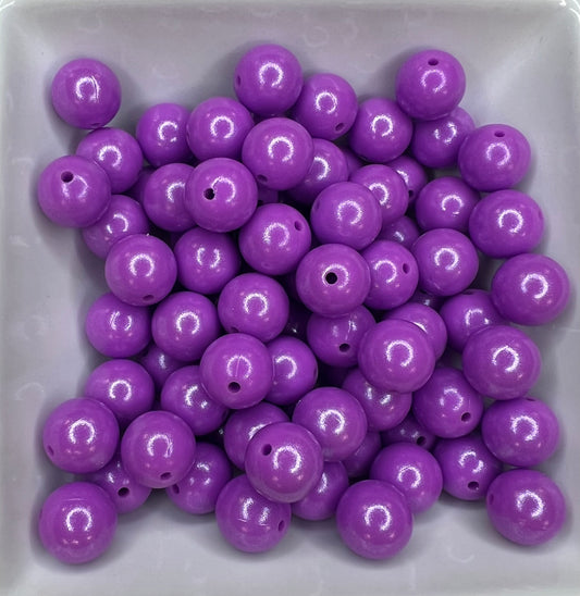 15mm Opal Bright Purple bead