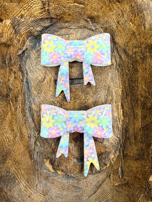 Liquid Pastel Petals bow focal •Exclusive•