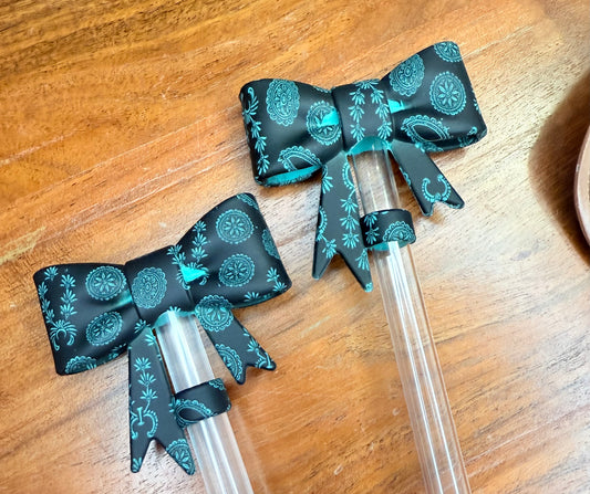 Western Gem strawtopper bows •Exclusive•