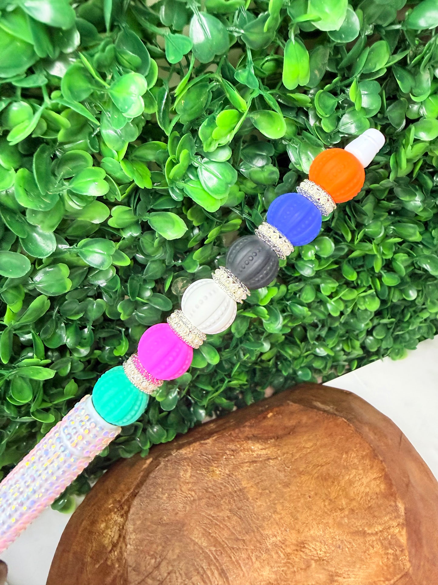 15mm Embossed silicone beads •Exclusive•