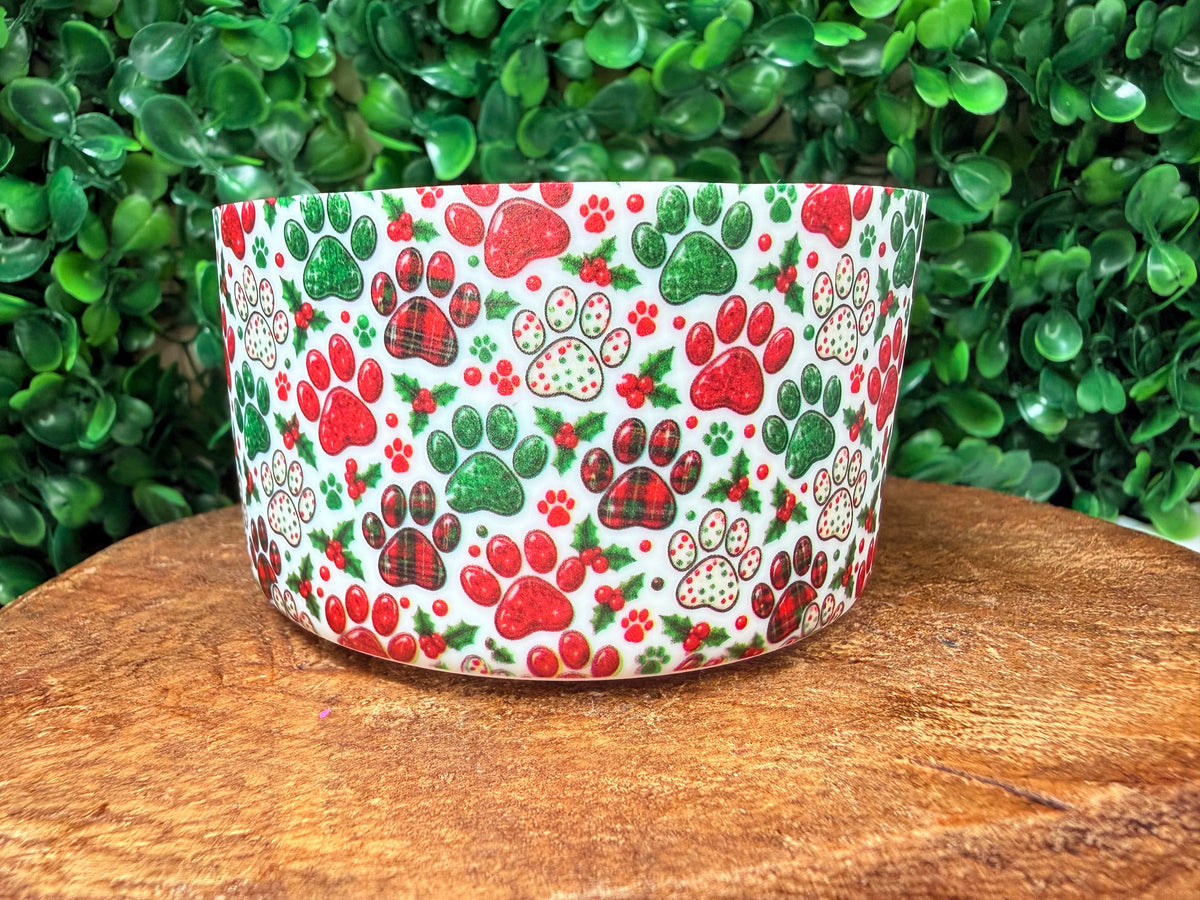 Christmas paw print tumbler boot •Exclusive•