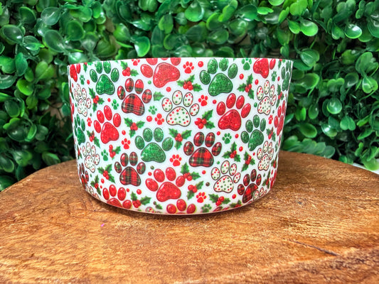 Christmas paw print tumbler boot •Exclusive•