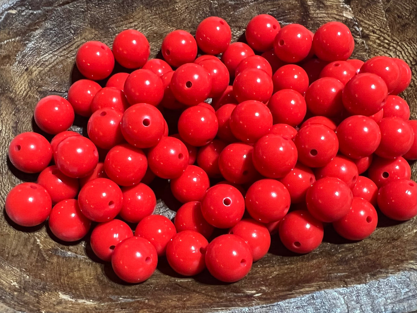 15mm Liquid Red bead Fire and Hyde Bead Supply