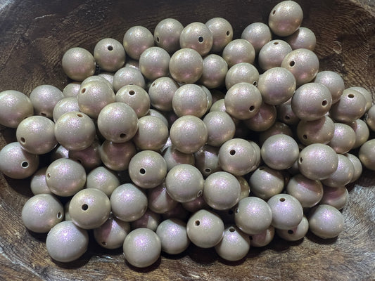 15mm OPAL dark Sand beads