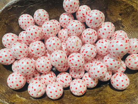 20mm acrylic Hearts bead