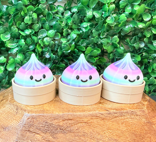 3D Printed Dumpling clicker fidget NOT A FOCAL (turn around time 5-7 business days) 2in round