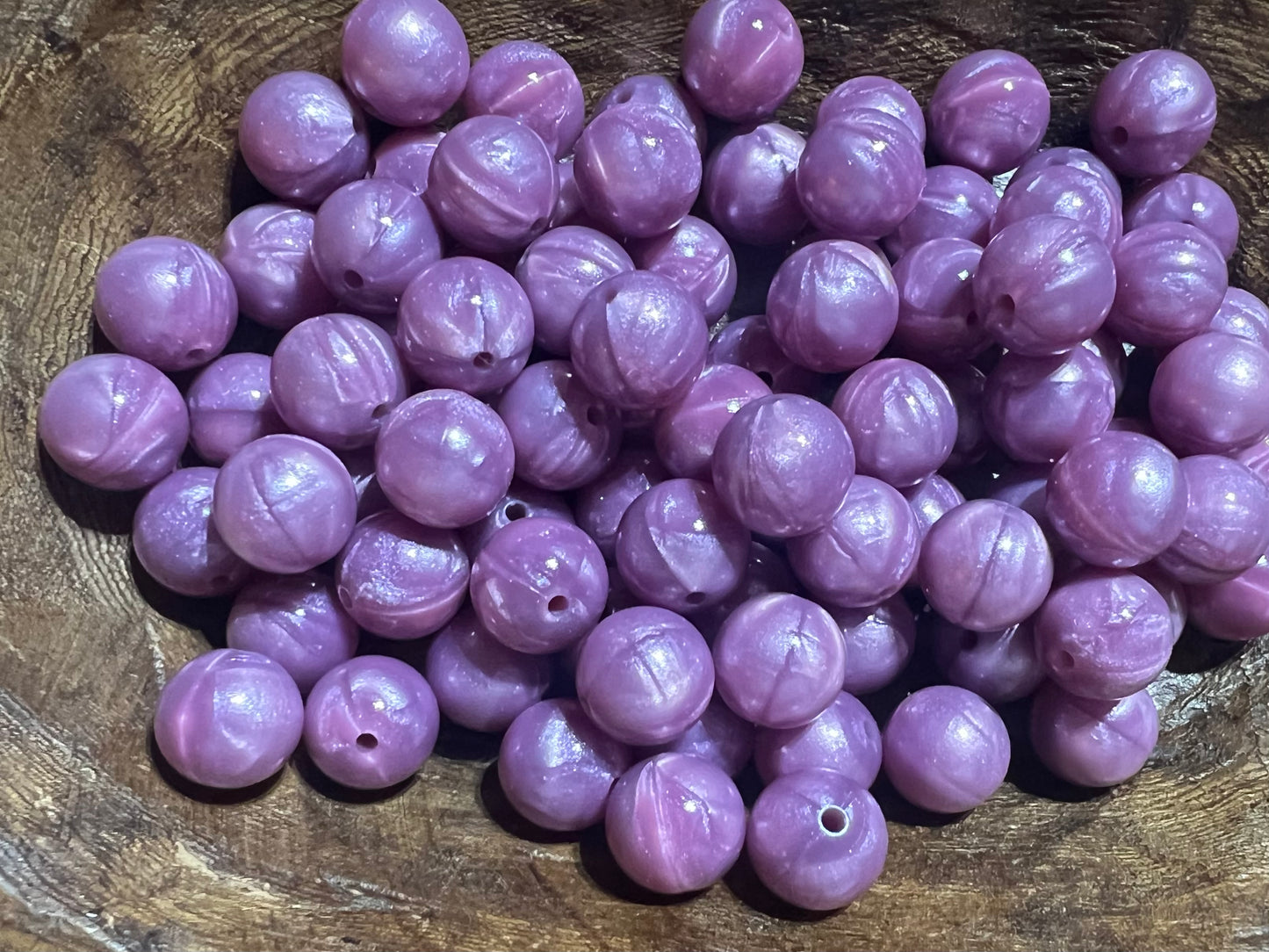 15mm Metallic Purple liquid bead