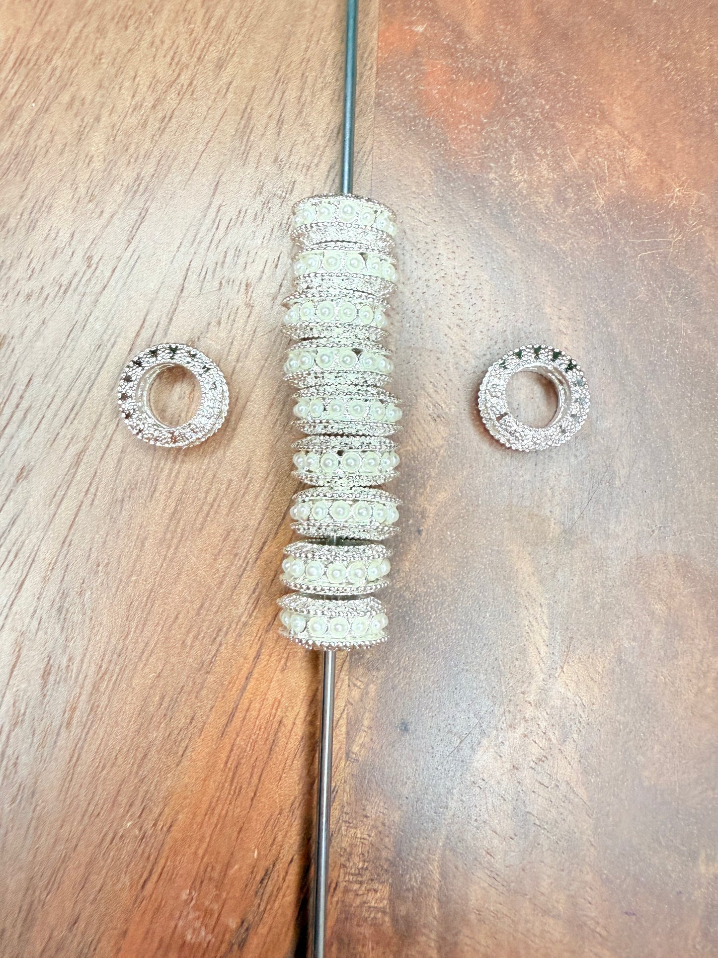 12mm rhinestone pearl drop spacers