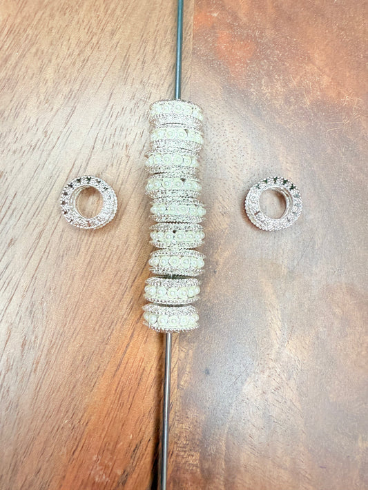 12mm rhinestone pearl drop spacers