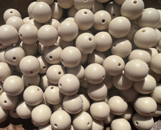 15mm light tan silicone bead