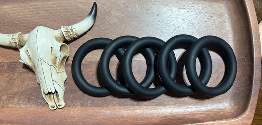 65mm Black Silicone Rings