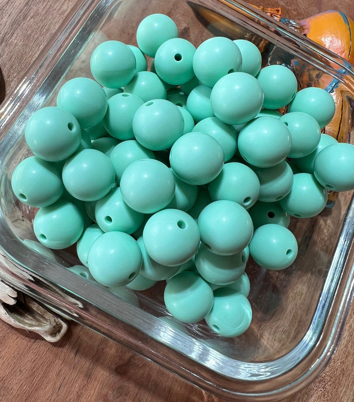 15mm Mint silicone bead Fire and Hyde Bead Supply